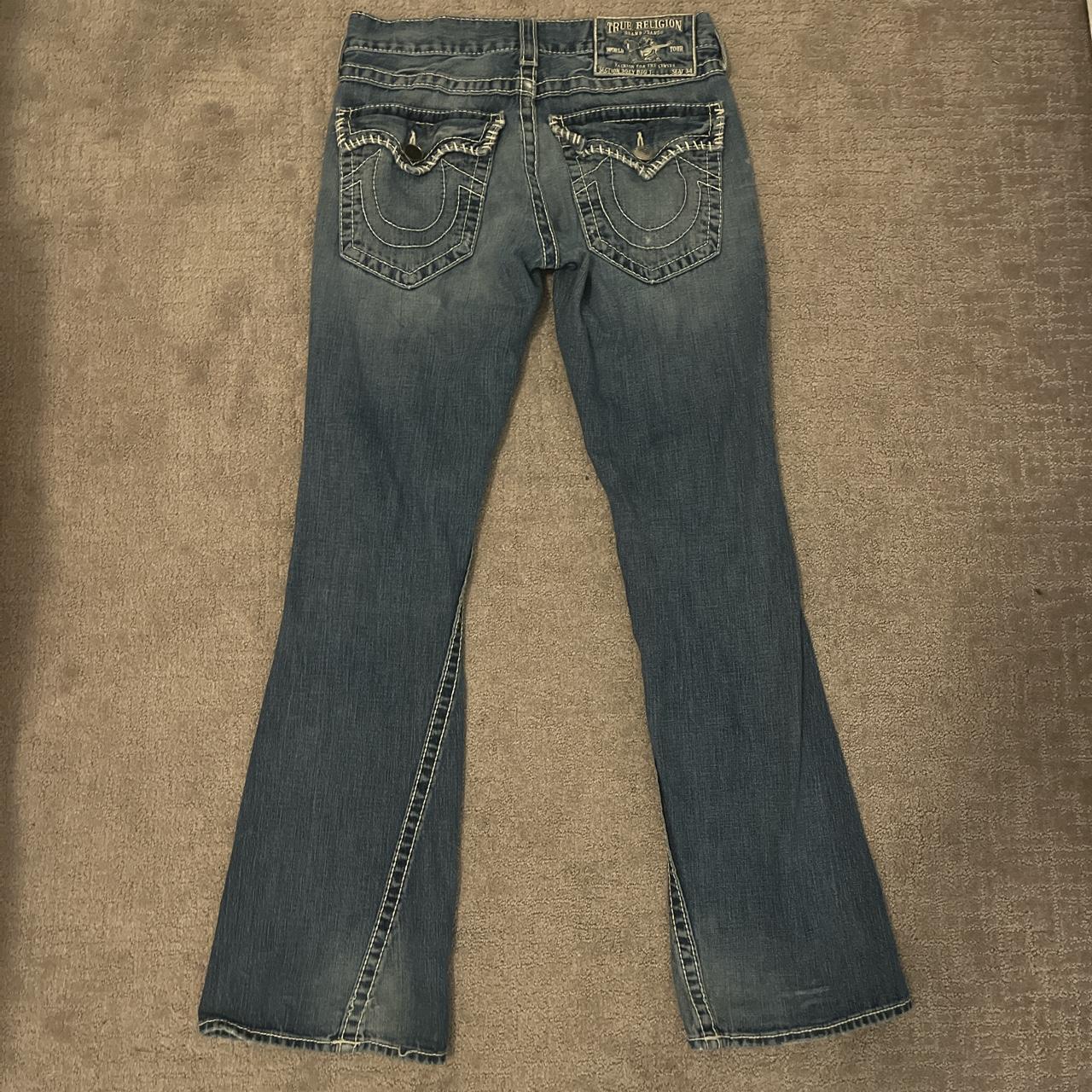 True Religion Women's Blue and White Jeans (3)