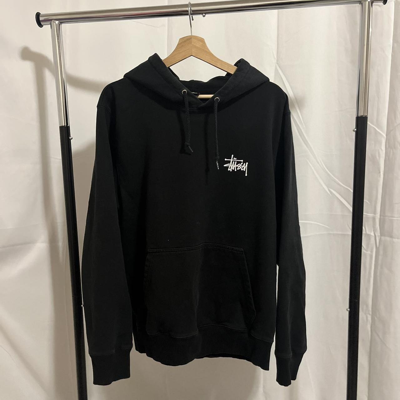 Black Stüssy Hoodie Size: Tagged Medium No holes... - Depop