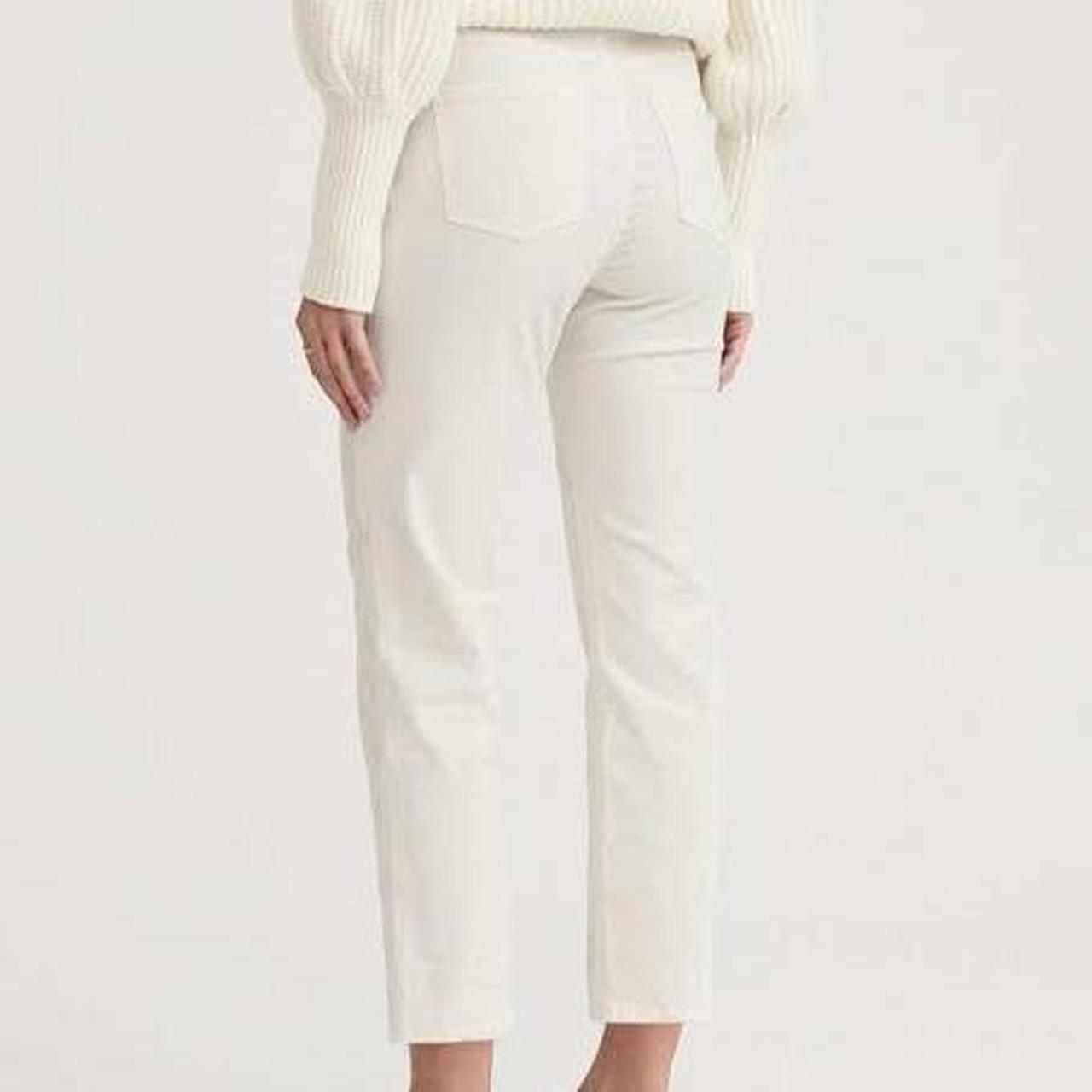 Witchery 7/8 cord straight jeans White/cream Depop