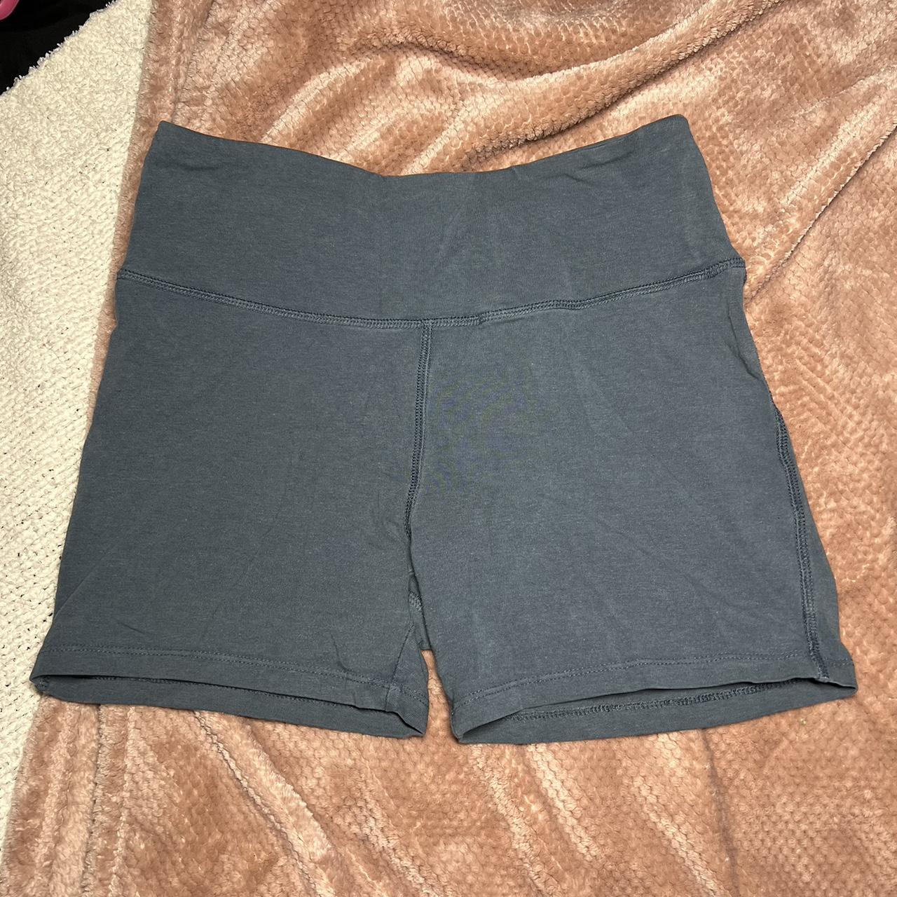 dark navy blue shorts - size L but can fit a M... - Depop