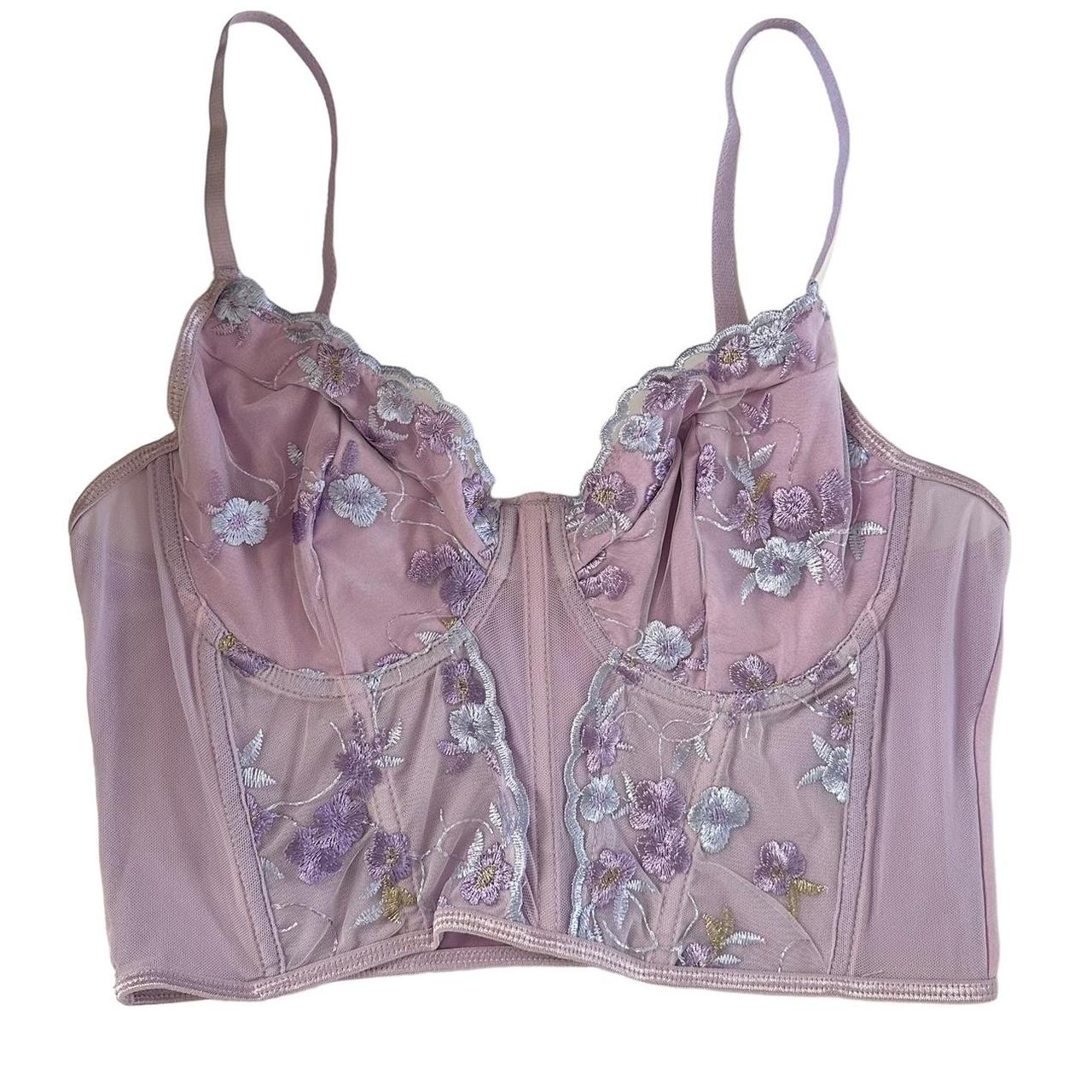 Medium/34 D Victoria's Secret sheer corset bra top, - Depop