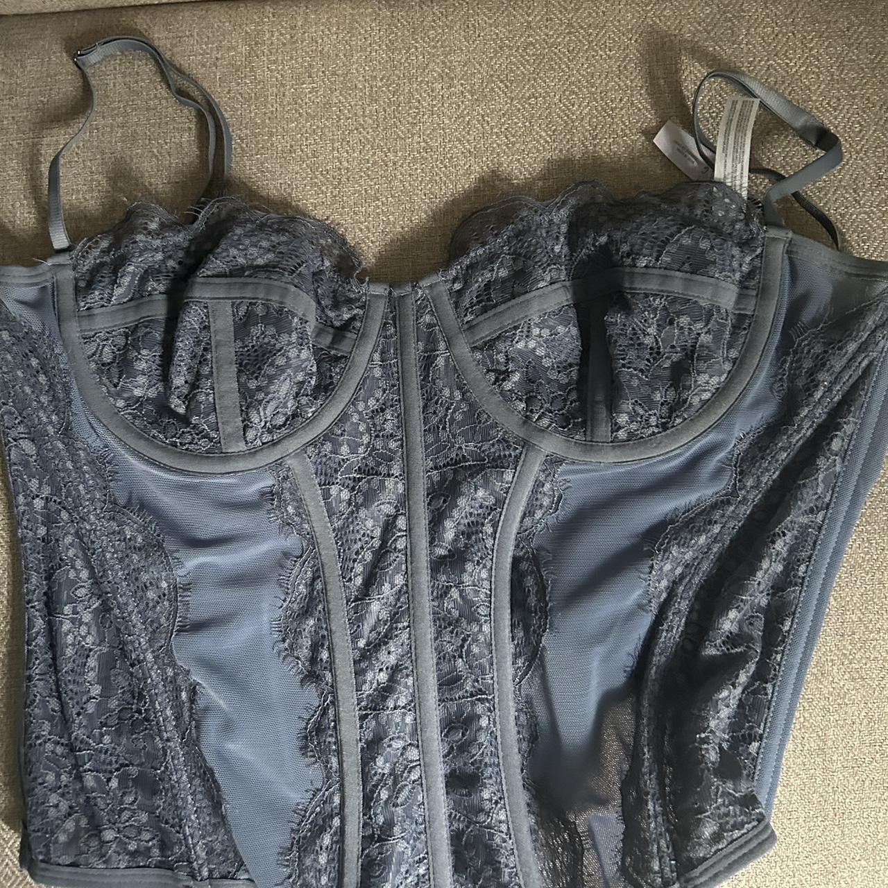 Urban Outfitters Women's Blue Corset Depop