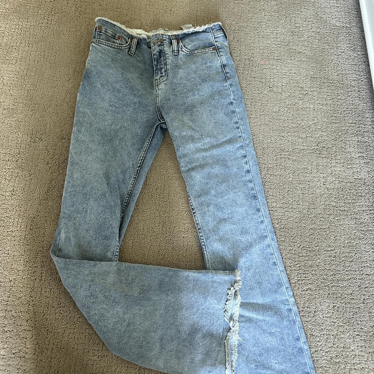 Motel rocks low rise light wash flare jeans with... Depop