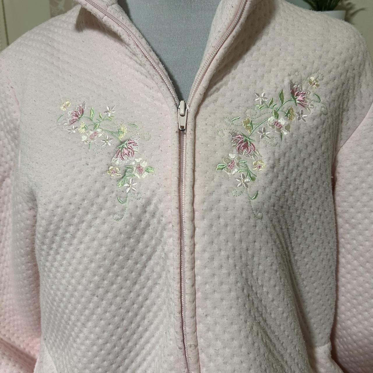 Women's Jacket - Pink - M – Vintage light pink fl… - image 2