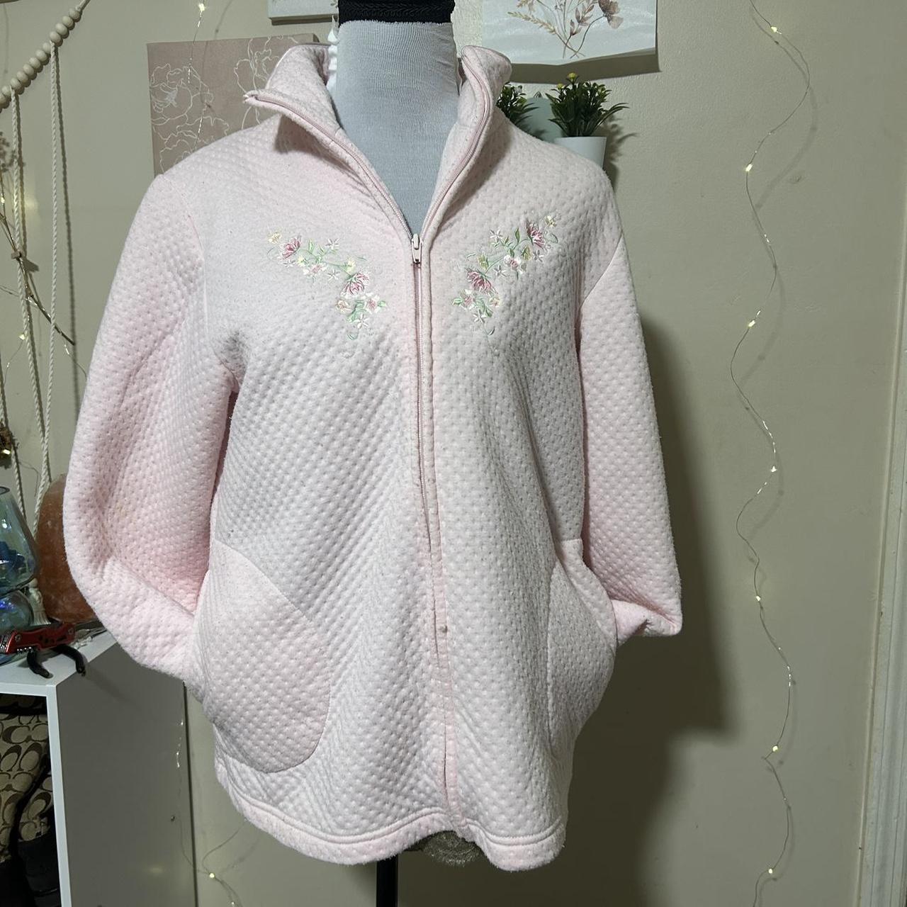 Women's Jacket - Pink - M – Vintage light pink fl… - image 1