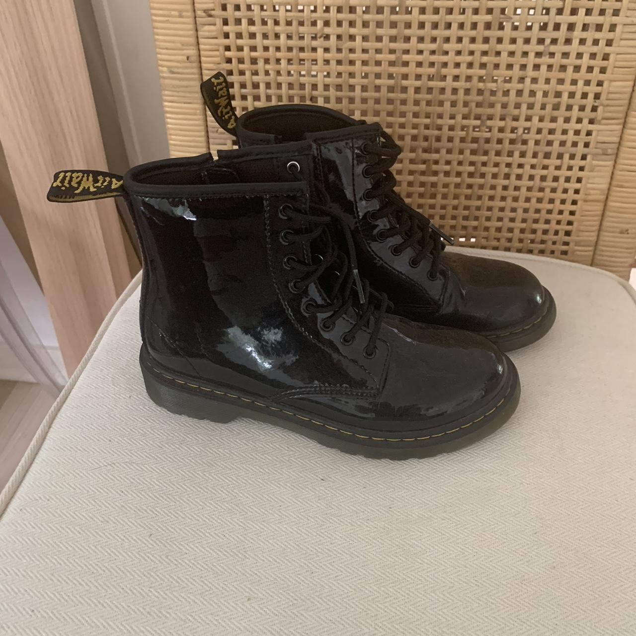 Black patent boots size 3 hotsell