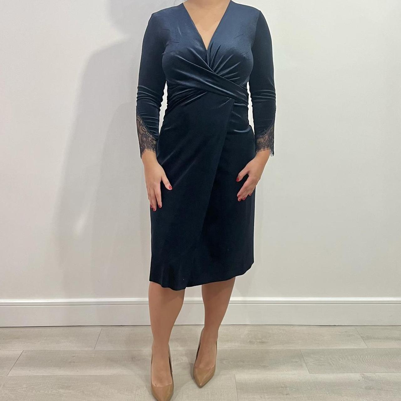 Crossover velvet best sale dress by zara