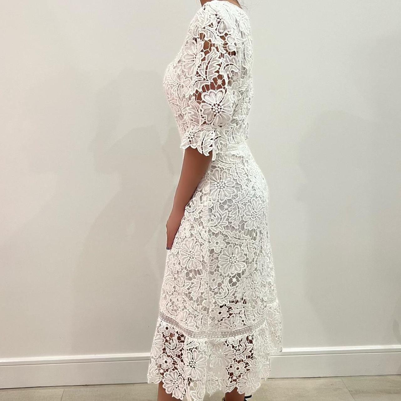 white lace midi dress BB Dakota instant buys