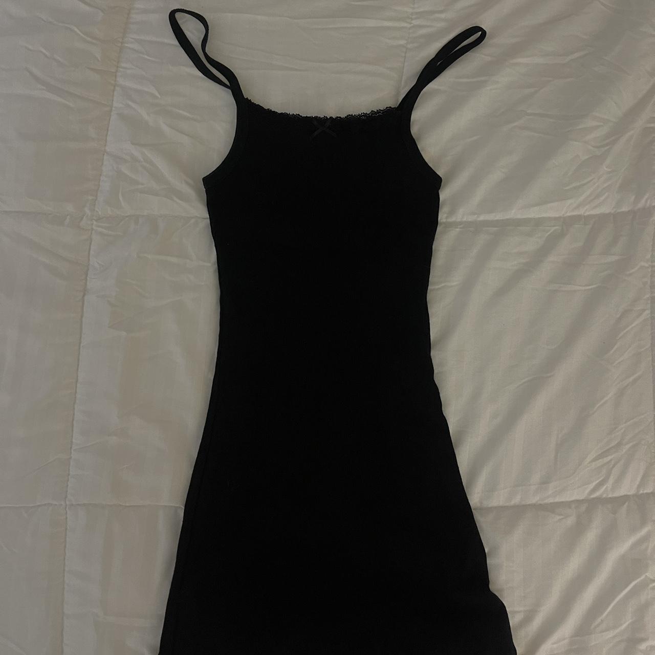 Brandy Melville lace black mini dress #minidress... - Depop