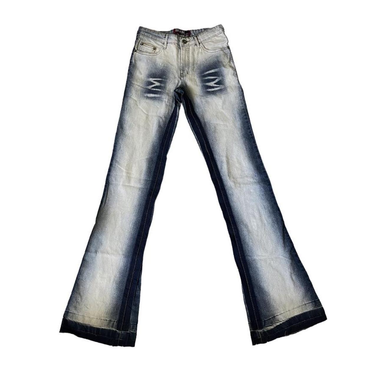 insane y2k flared vintage jeans waist is 26 in - Depop