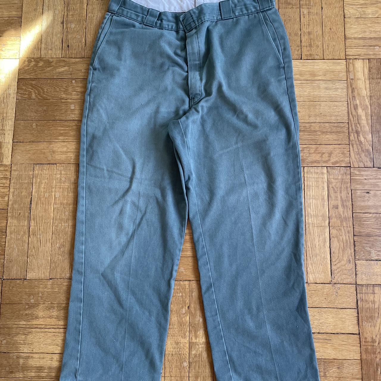 vintage baggy seafoam dickies 874 pants • size... - Depop