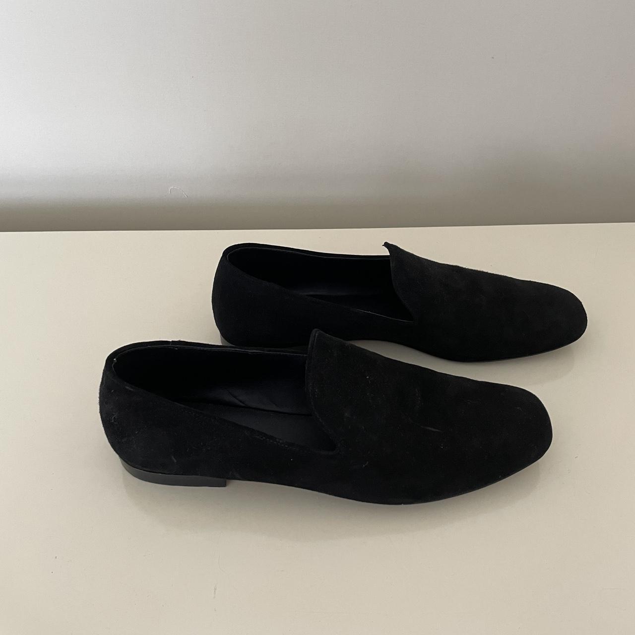 Vince Black suede loafers Size 37 / US 7 Good... - Depop