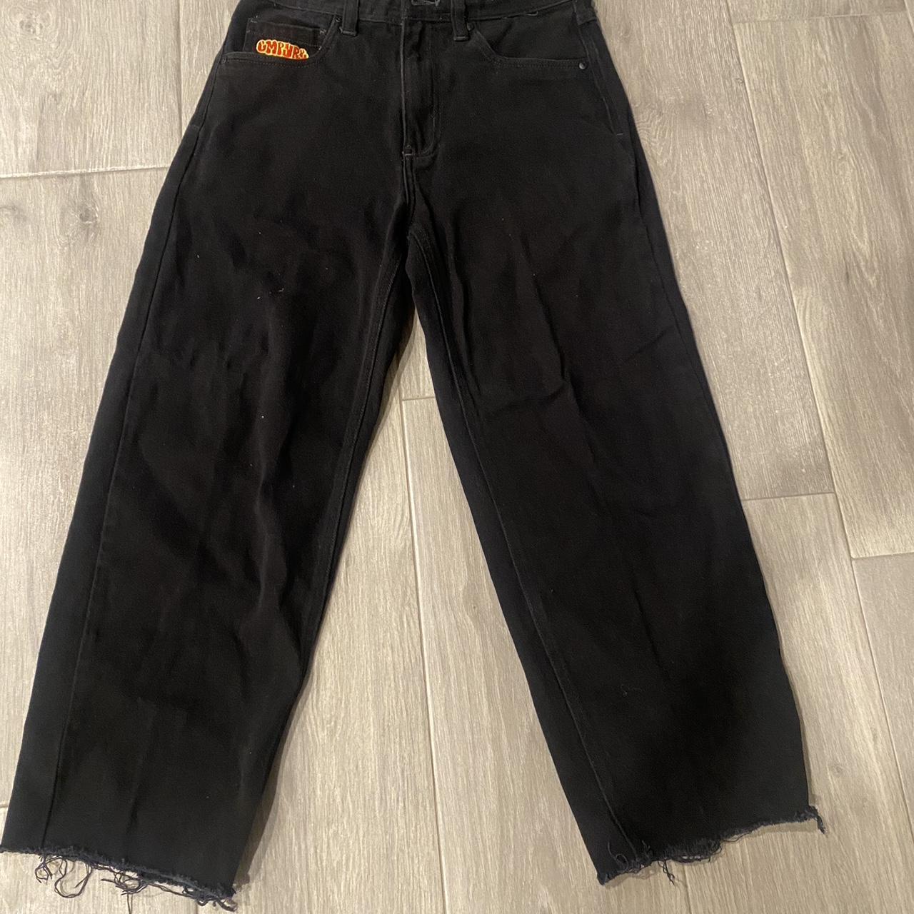 empyre black jeans these have a good baggy fit and... - Depop