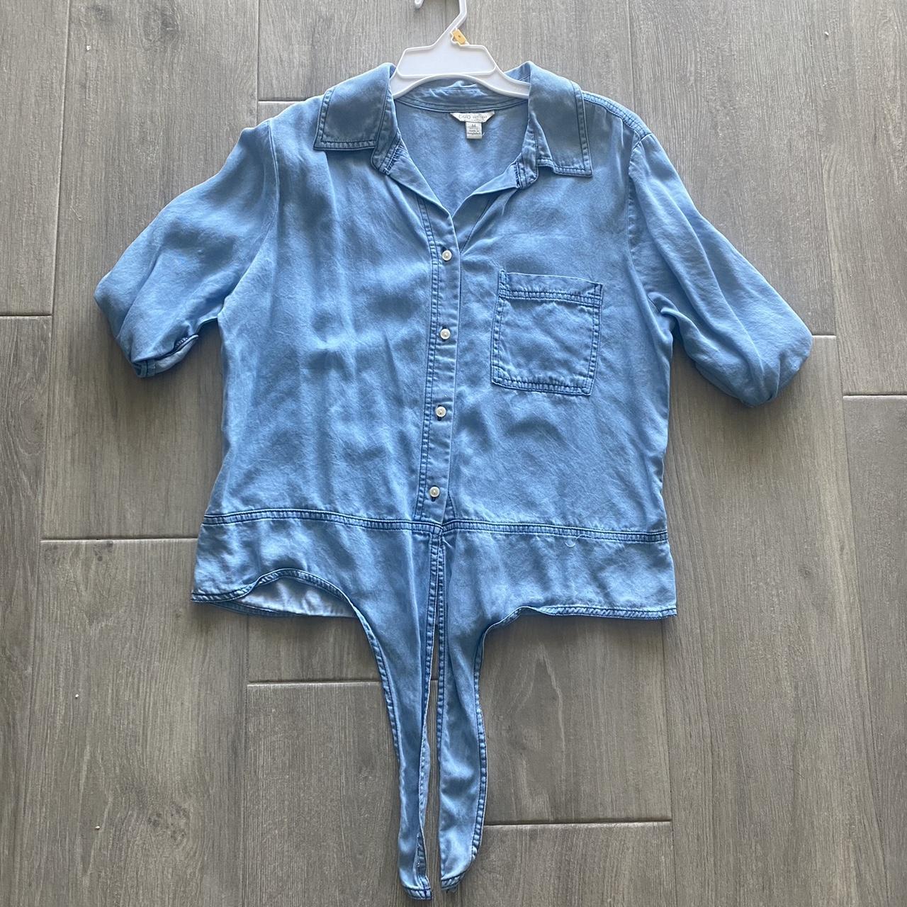 cato blue colored denim shirt good quality and can... Depop