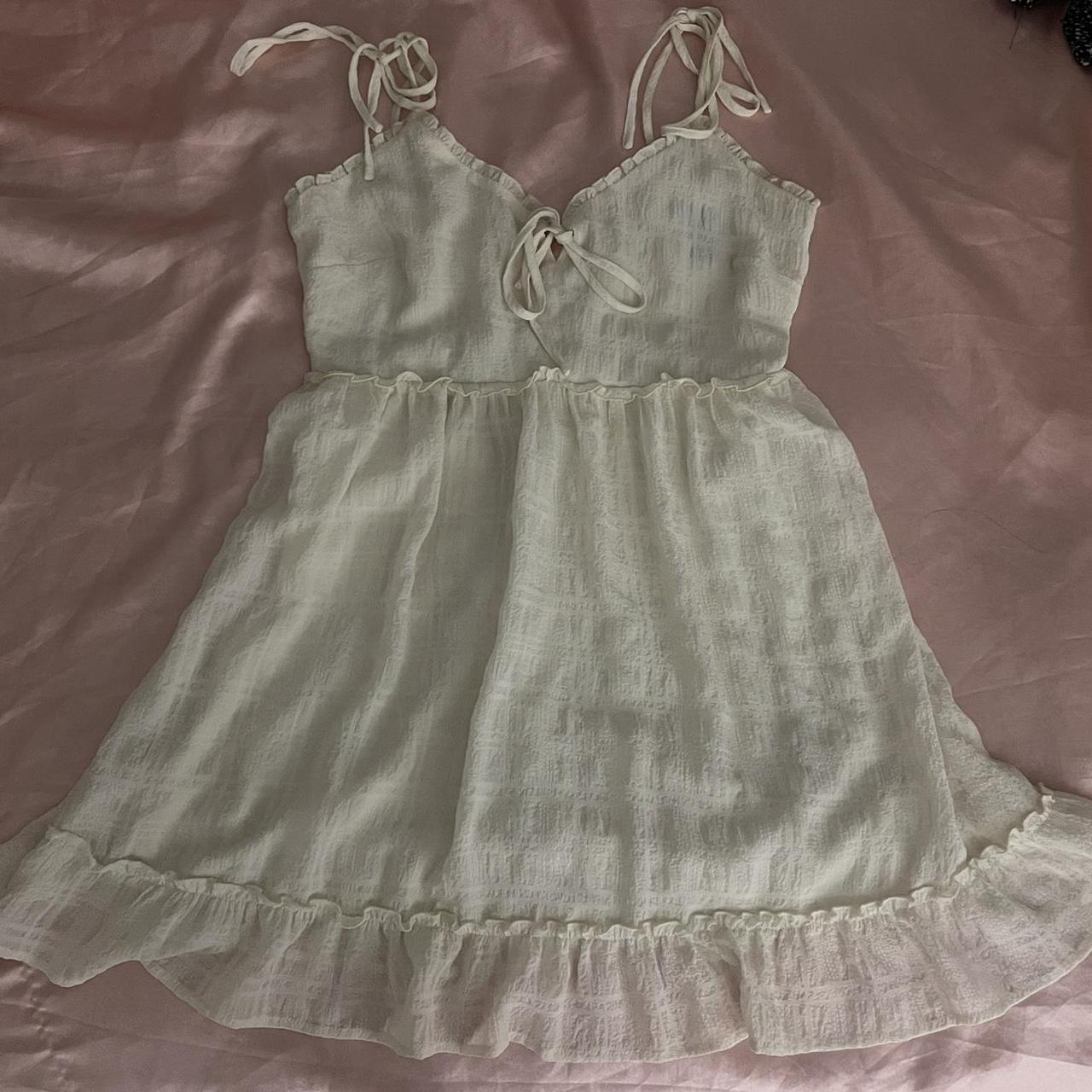 Baby Doll Cream Dress Straps Adjustable Size S Depop