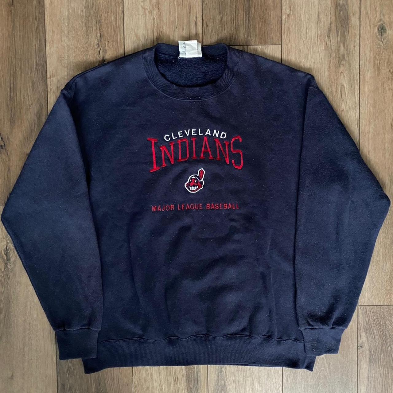 Vintage Y2K Cleveland Indians Crewneck Sweater Great Depop