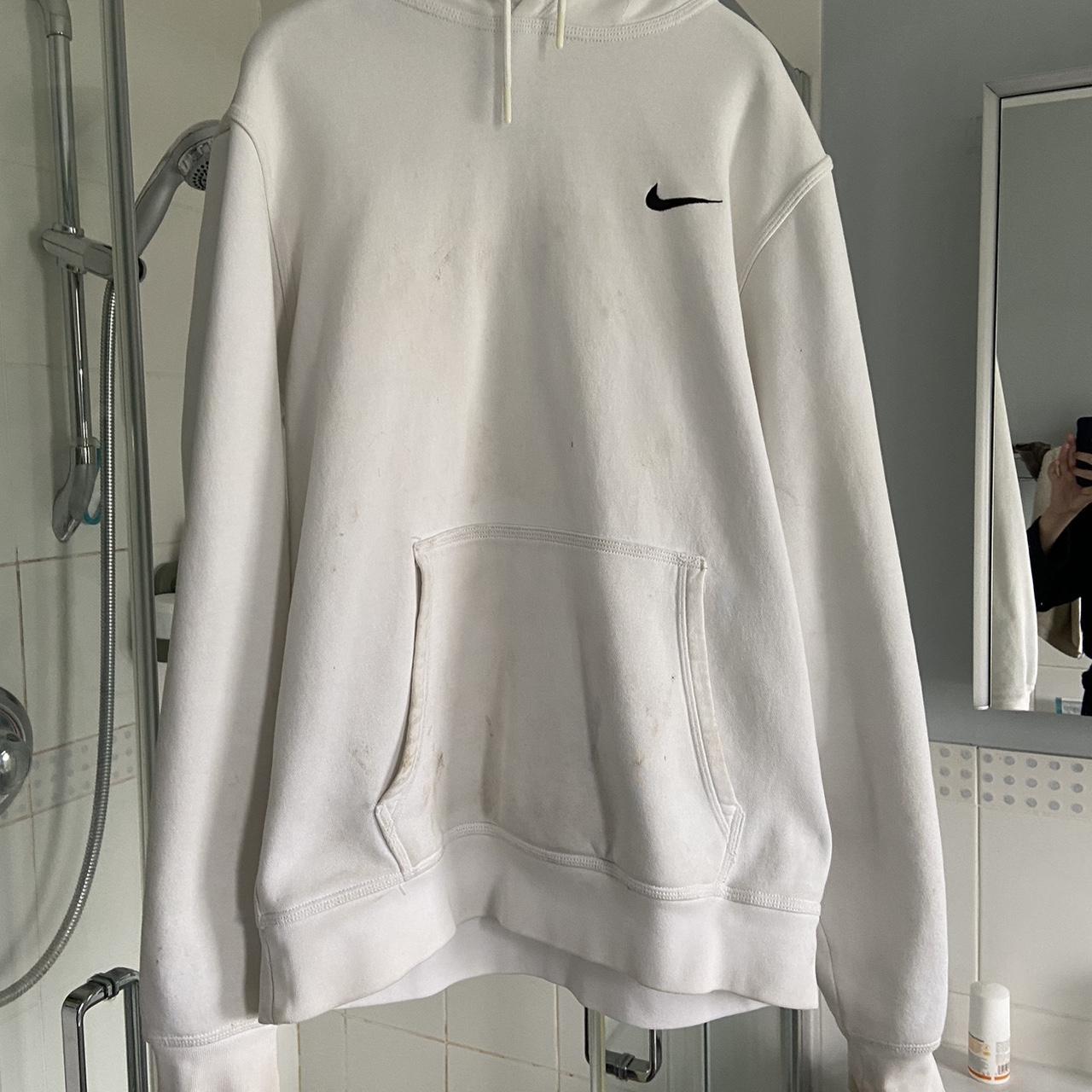 NIKE WHITE HOODIE PHYSICAL CONDITION IS PERFECT, no... - Depop