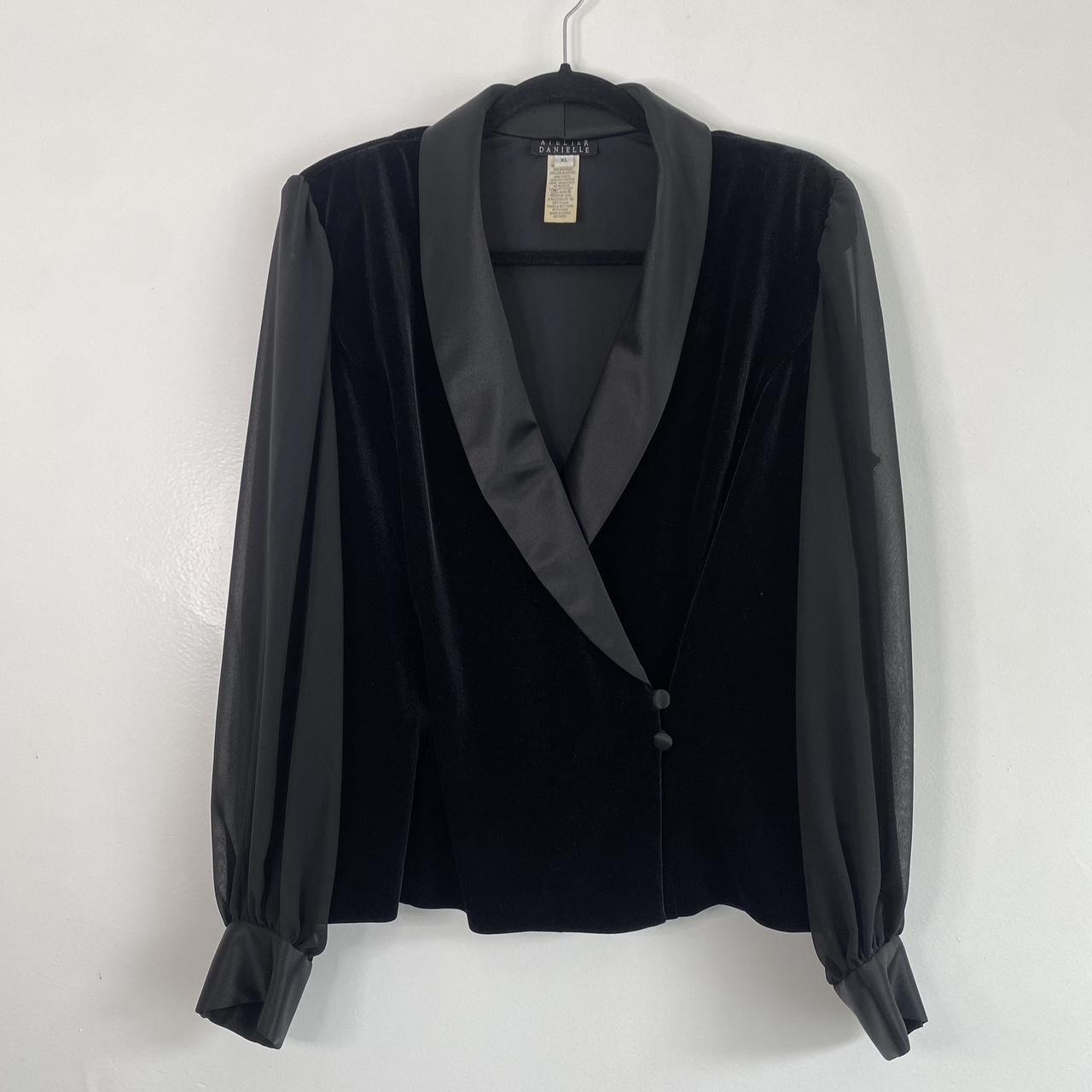 Vintage Women's Tailored Jacket - Black - XL