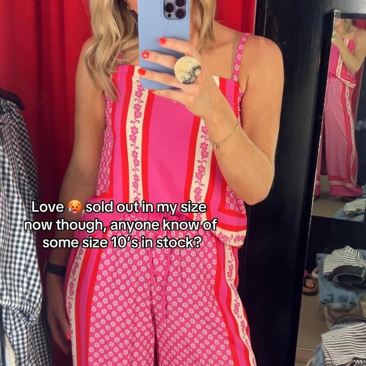 Sportsgirl pink and red matching set singlet top... Depop