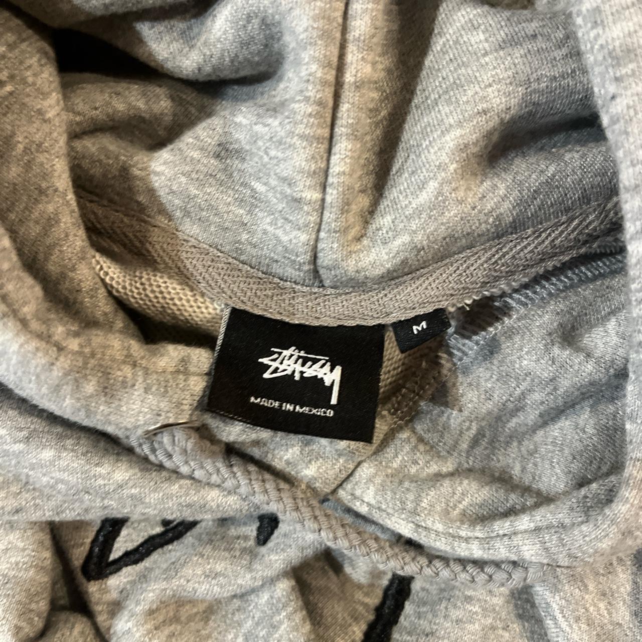 Medium grey stussy hoodie. excellent condition, no... - Depop