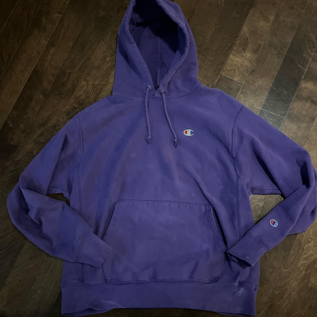 Champion Men's Purple Hoodie | Depop