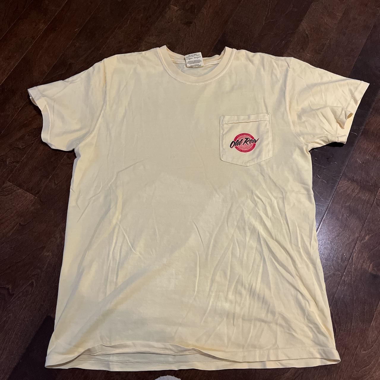 Men's Cream And Red T-shirt 