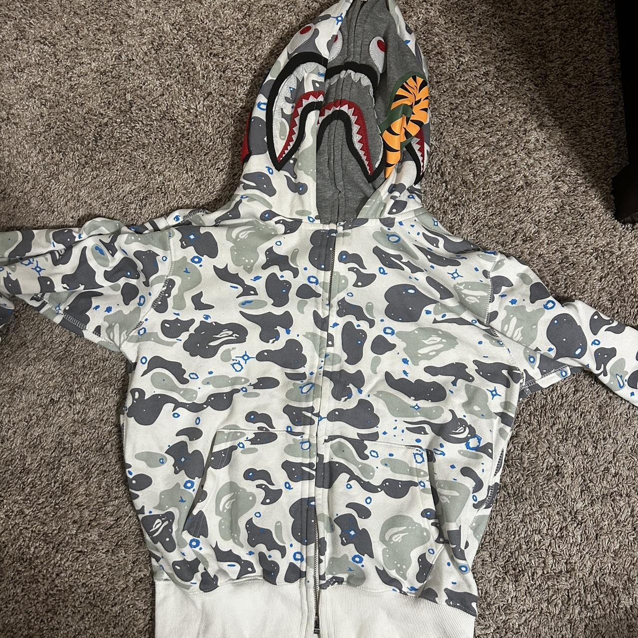 Double Hood Bape Hoodie Glows In The Dark Better Depop