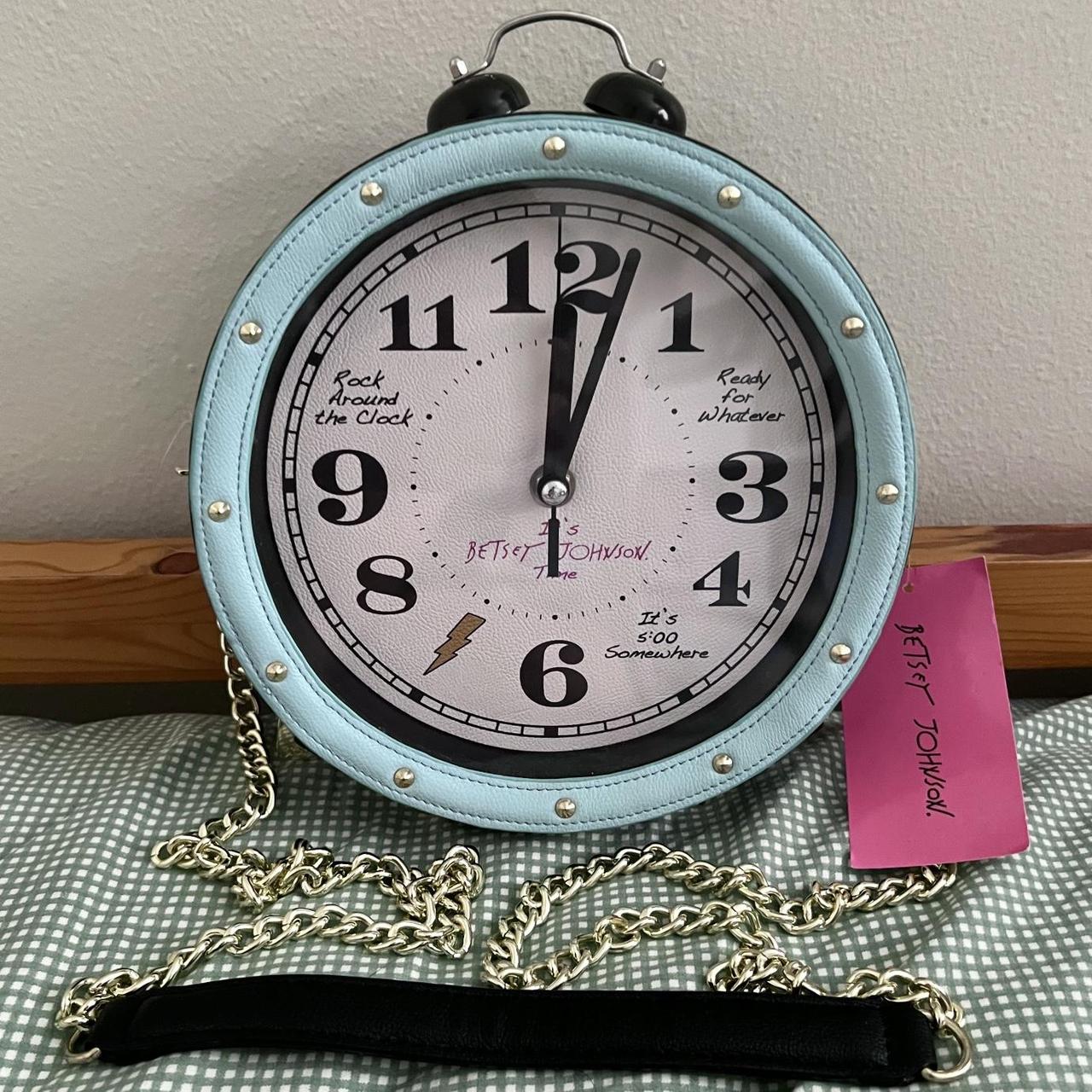 Betsey johnson clock discount purse