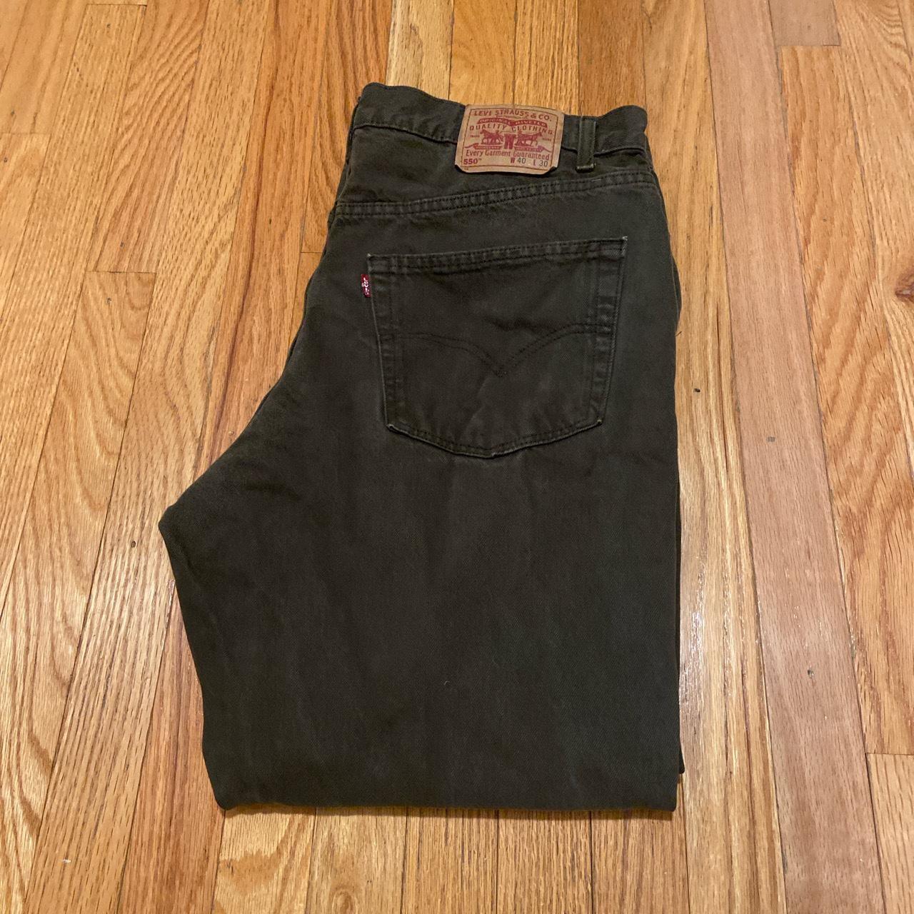 Olive Green Levi 550 Jeans Levi Strauss & Co. / 40... - Depop