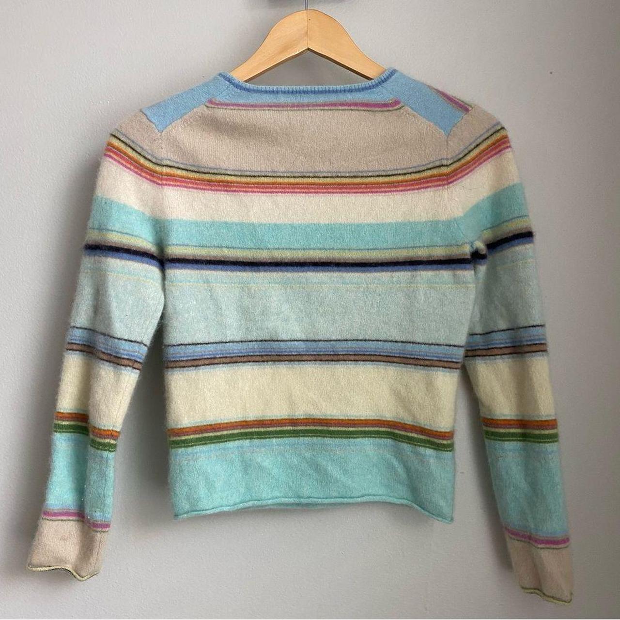 J crew Striped crewneck sweater Size S Has a couple... - Depop