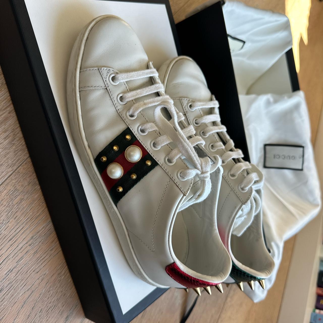 Gucci pearl trainers on sale