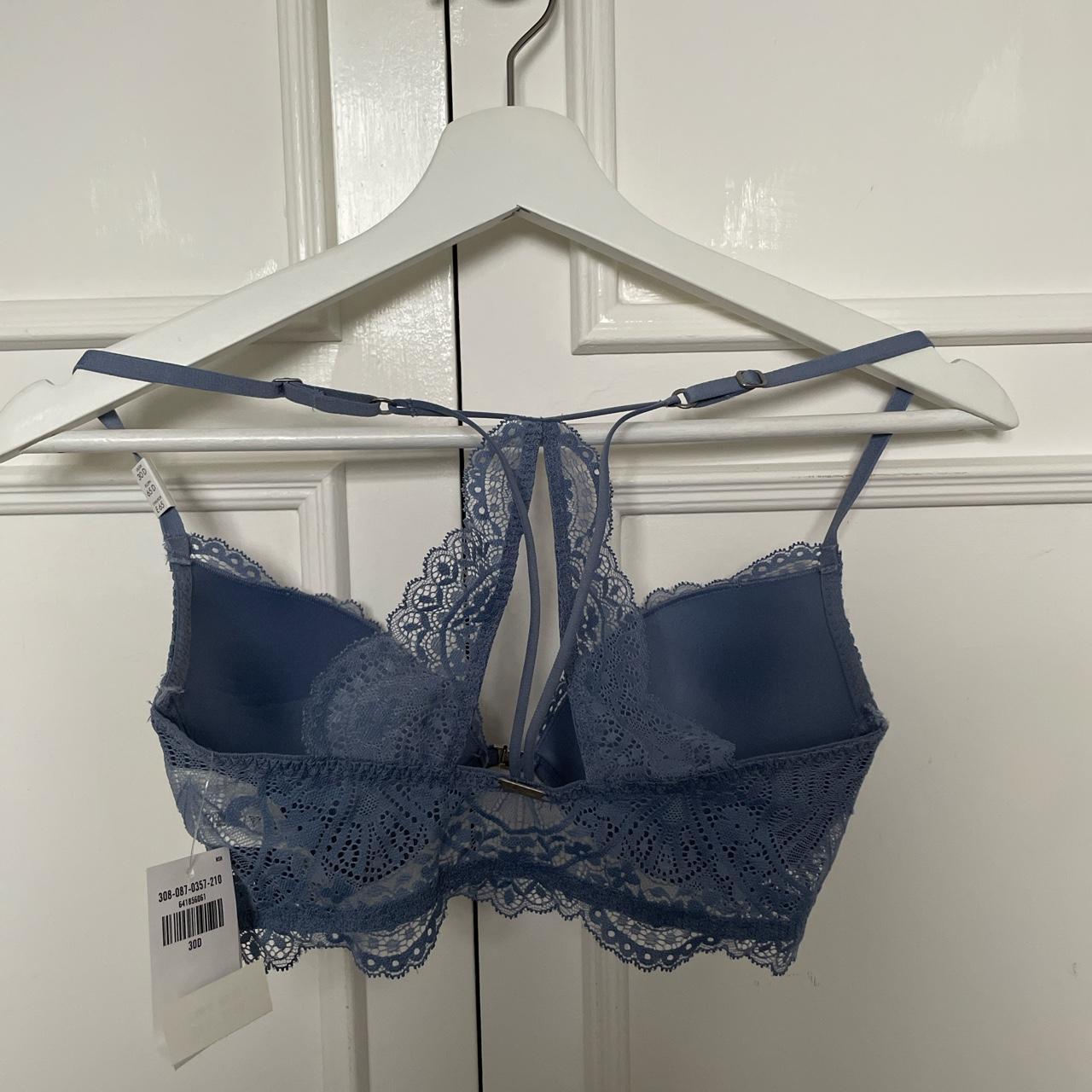 Hollister / Gilly Hicks Push Up Bra Blue lace with... - Depop