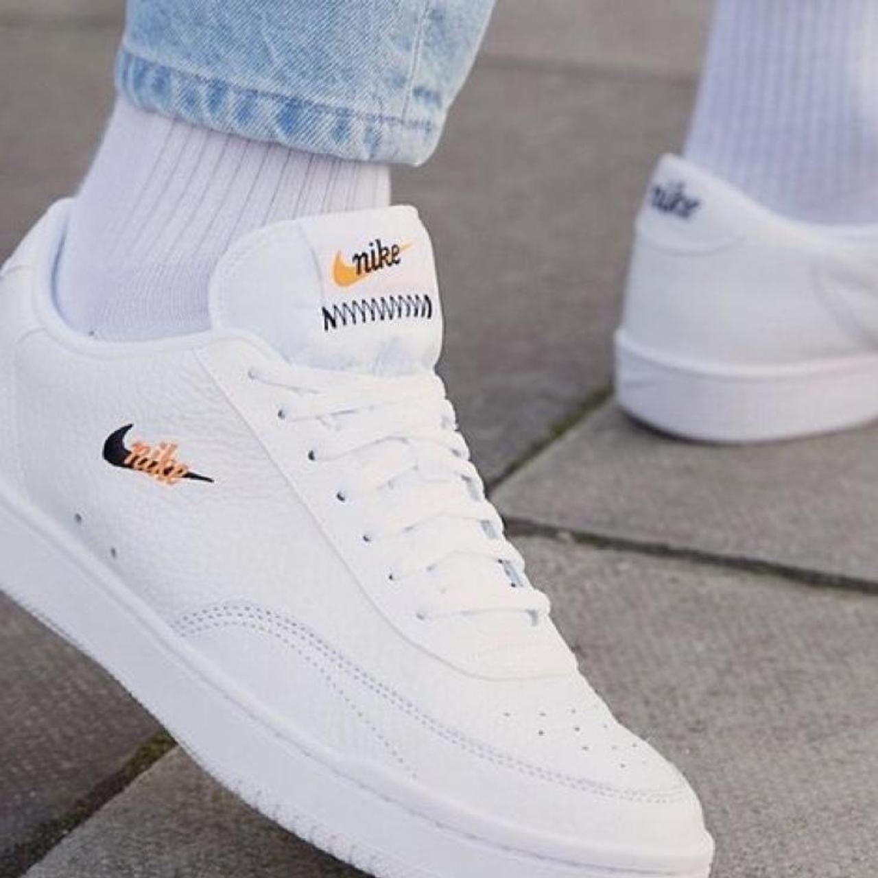 Nike Court Vintage Premium Trainers 🤍🧡🖤 Bought Depop