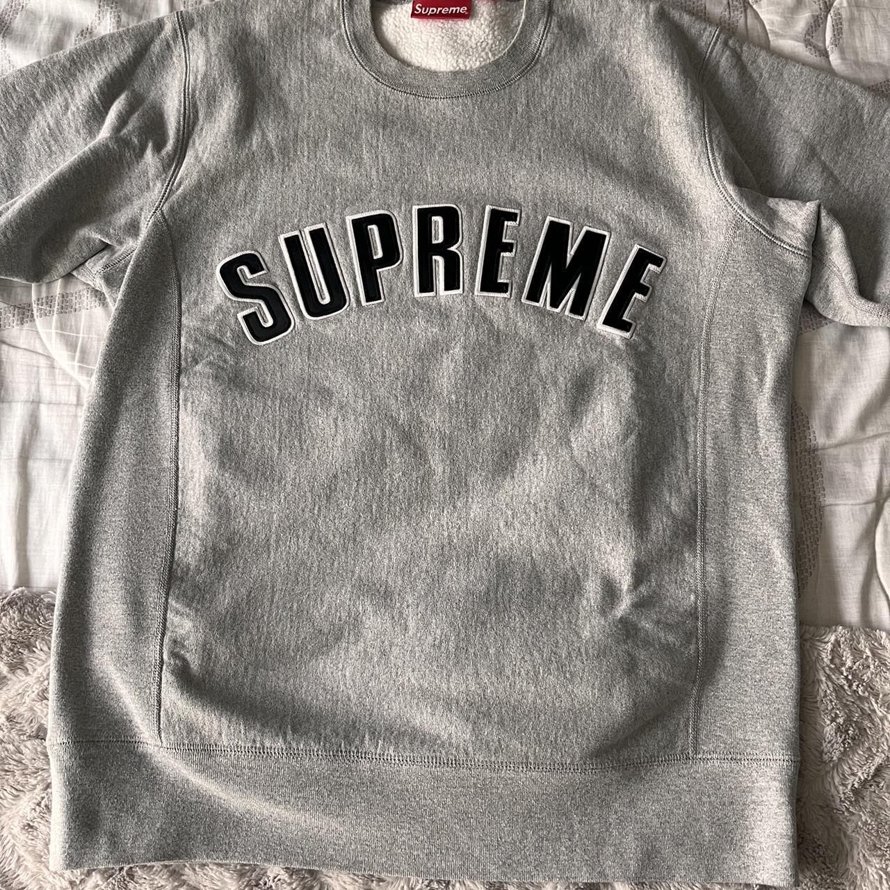 Supreme arch crewneck heather gray - Large - Depop