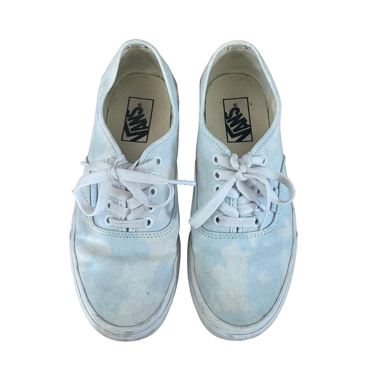 Blue vans bleached best sale