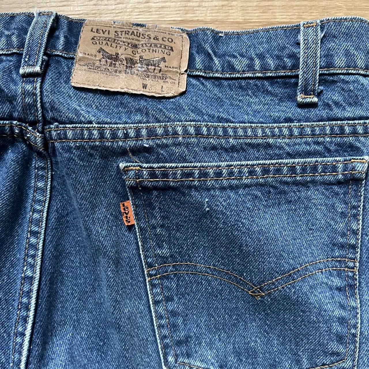 Vintage Orange Tab Levi’s Jeans Made in the USA, I... Depop