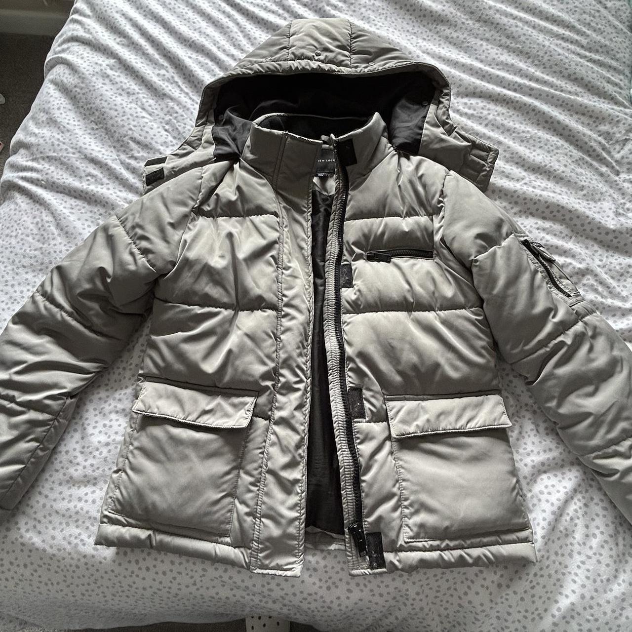 New Look Women's Grey Coat Depop