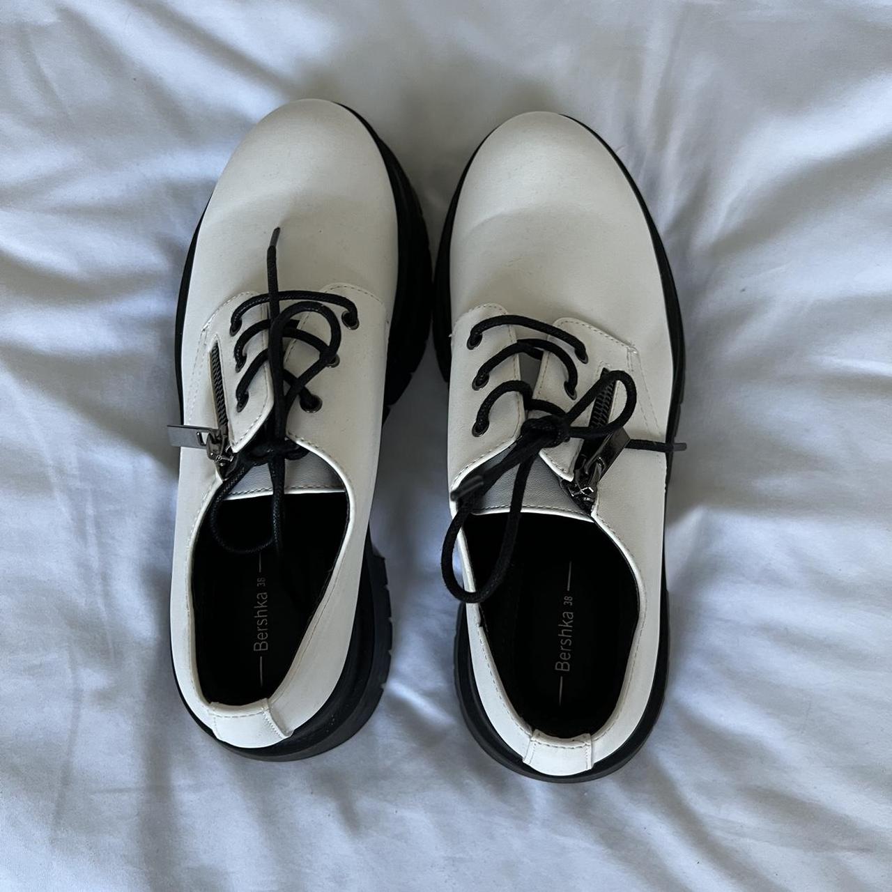 Bershka white chunky store loafer