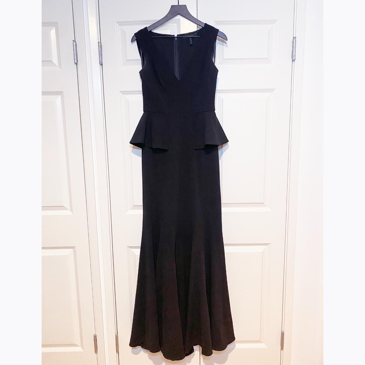 Black gown with peplum waist from BCBG Max