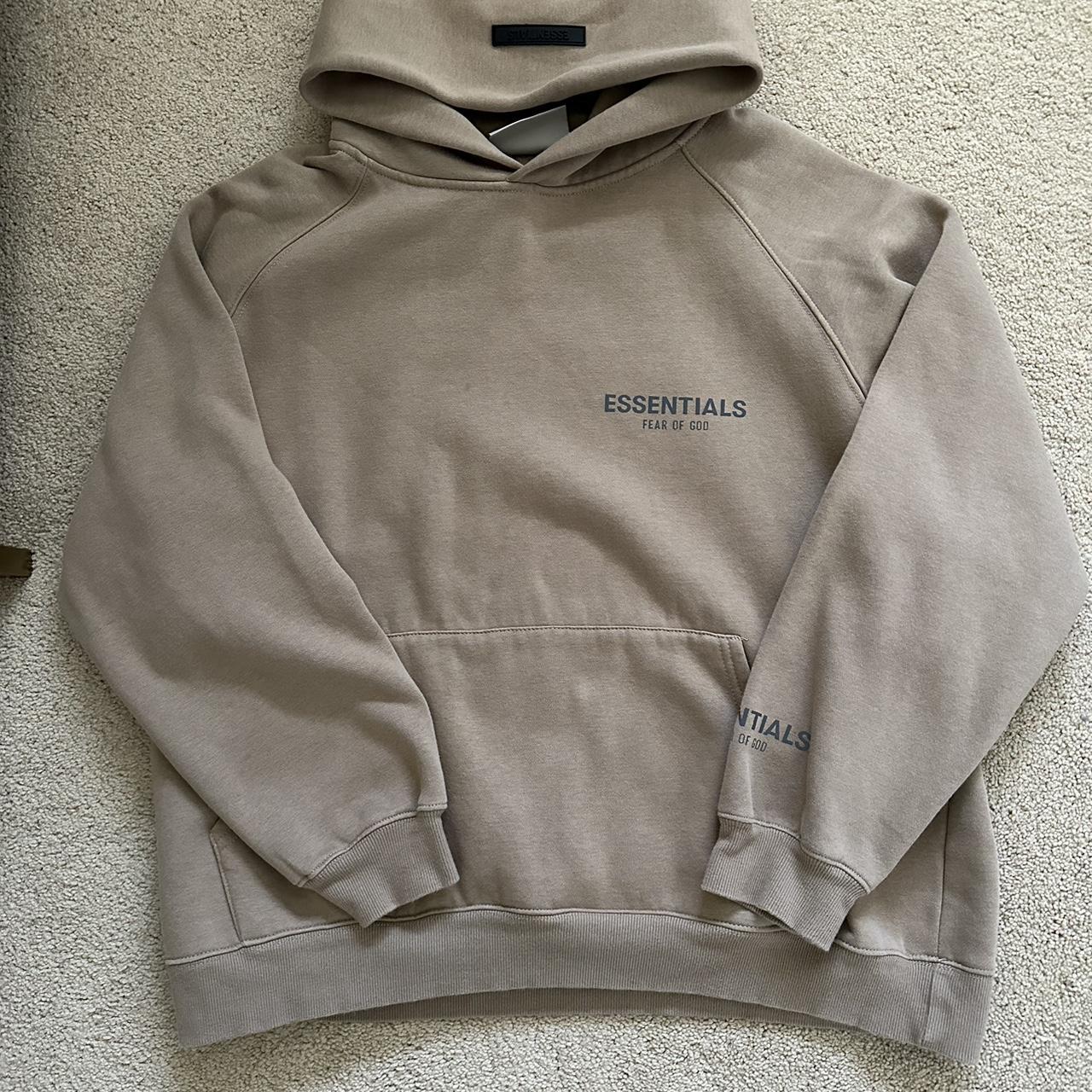 Brown Essentials Fear Of God Hoodie - Depop