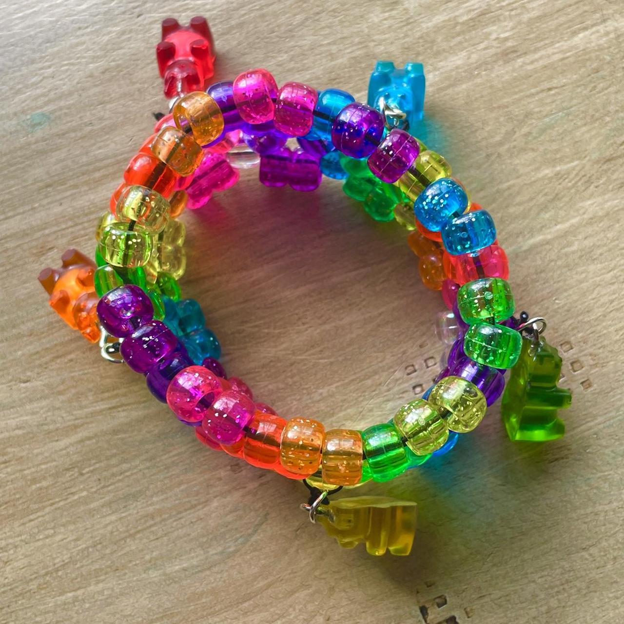 gummy bear kandi cuff! 🌈 super cool rainbow gummy... - Depop