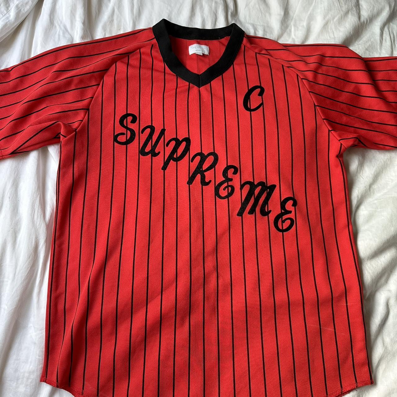 Supreme Yankees Baseball Jersey Red Yankees Shirt Supreme New York