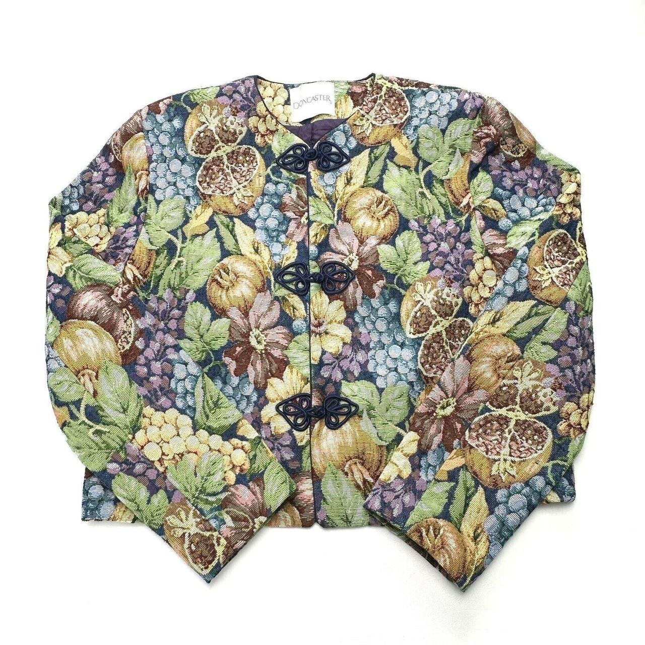 Vintage Doncaster Tapestry Jacket Womens 12 Floral... - Depop