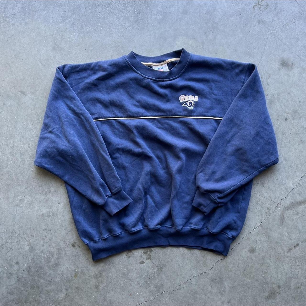 Mint condition St.Louis Rams dark blue hoodie!! - Depop