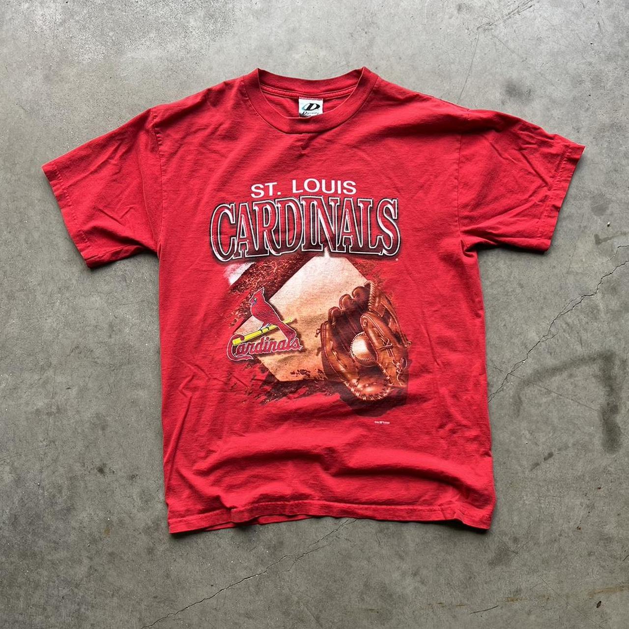 Vintage 90s St. Louis Cardinals MLB Baseball Red T Shirt Size