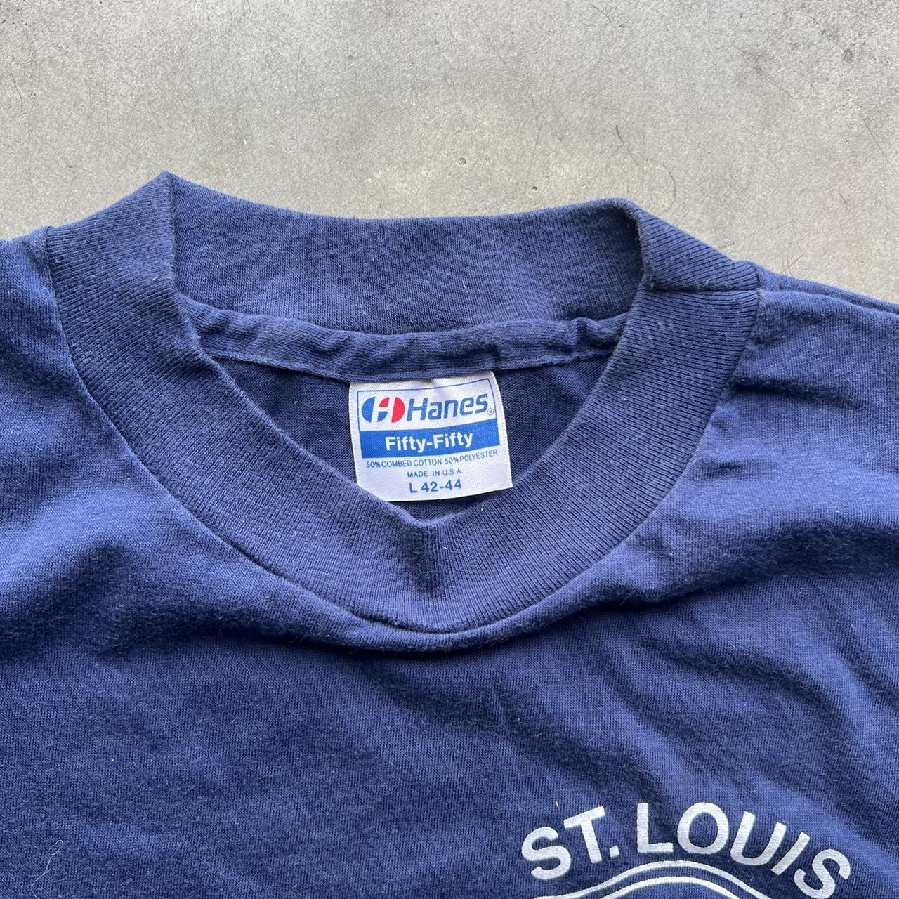 Vintage Hanes Fifty-Fifty 1980s St. Louis Fire... - Depop