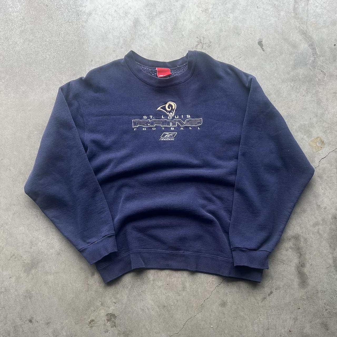 Navy reebok online sweatshirt