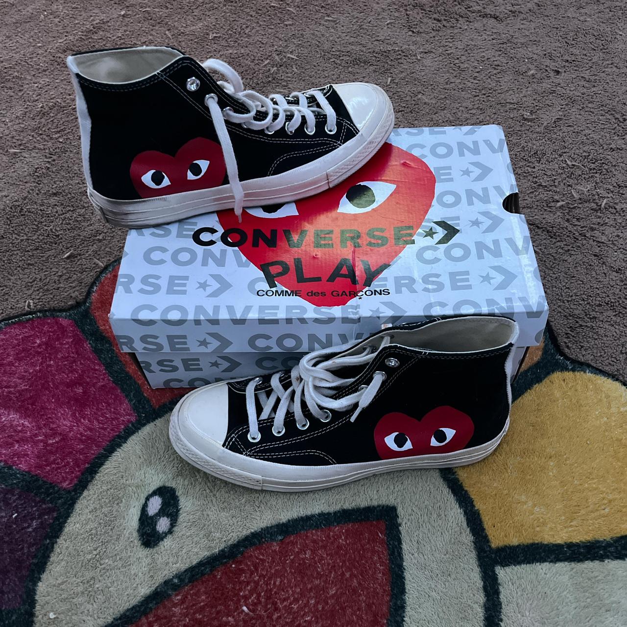 Black Comme des Garçons Converses Men’s 9 Brand new... Depop