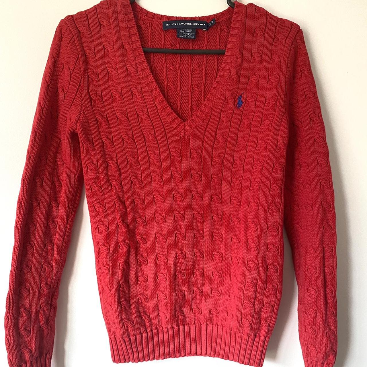 Ralph Lauren red jumper. Size XS. Good condition... - Depop