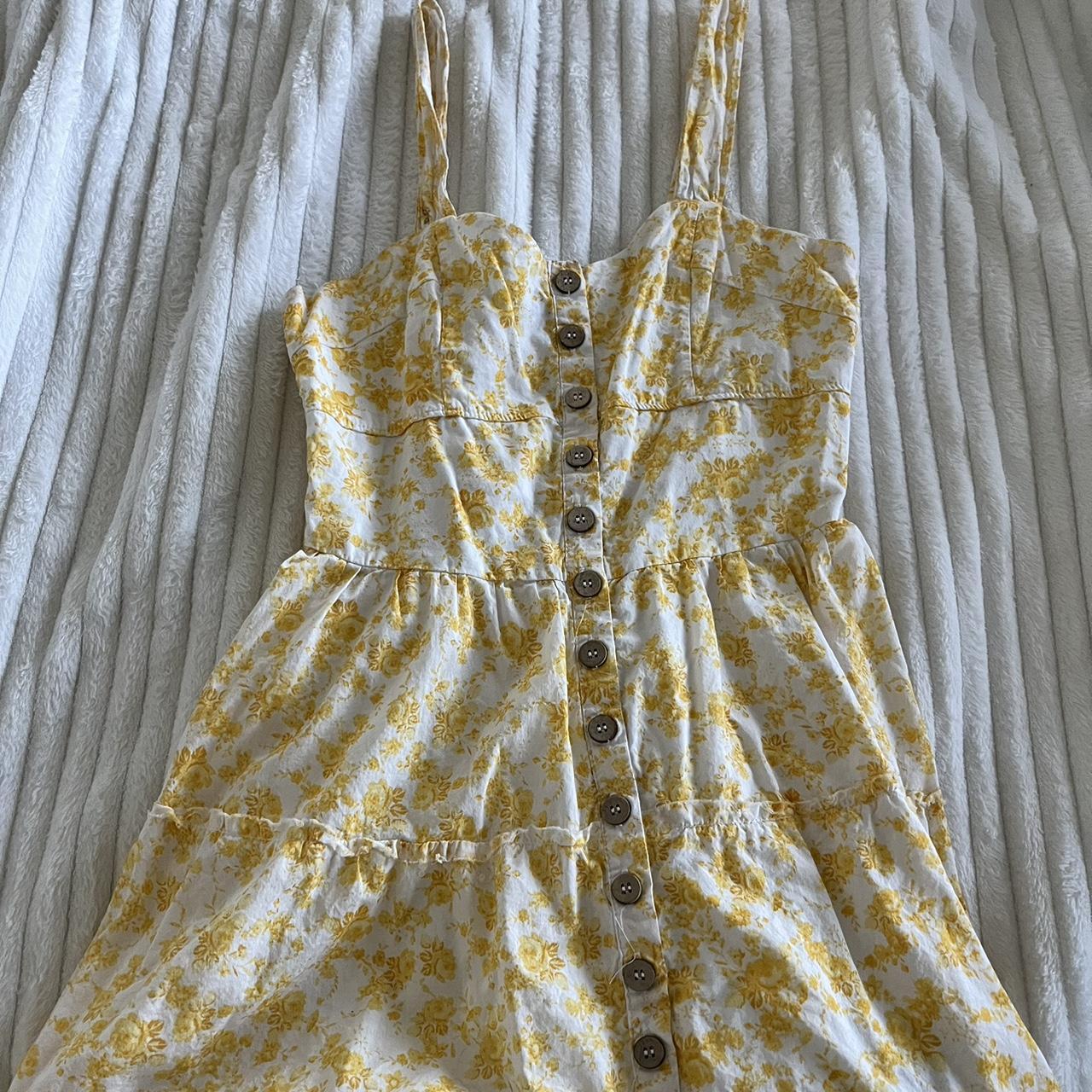 Crystal Doll Women's Yellow and White Dress